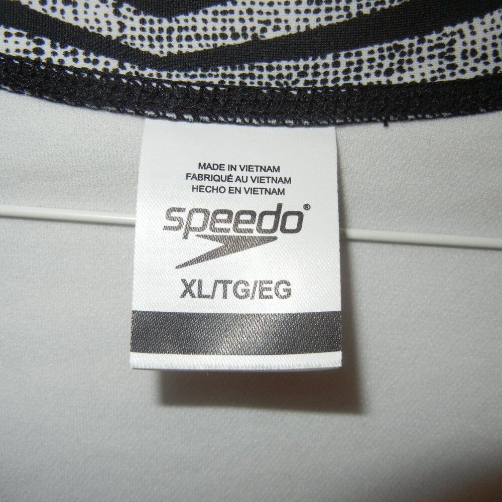 Speedo XL UV Protection Bathing Swim Suit Long-Sleeve Full Zip Crew Neck One Pc - Picture 12 of 13